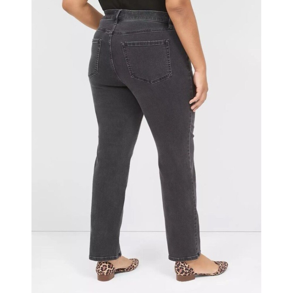 Lane Bryant Women's Black Mid Rise Skinny Signature Fit Jeans Size 28 Short